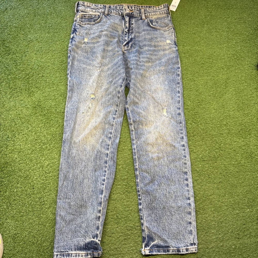 Anthropologie Pilcro Women's US‎ 26 The Split Straight Jean Dark Wash Denim NEW